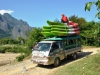 Vang Vieng - Der Mekong bietet sich wunderbar für Kajak-Touren an Vang Vieng - Der Mekong bietet sich wunderbar für Kajak-Touren an