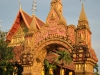 Der Wat Mixai-Tempel in Vientiane ist besonders für seine blauen Mosaike bekannt Der Wat Mixai-Tempel in Vientiane ist besonders für seine blauen Mosaike bekannt